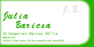 julia baricsa business card